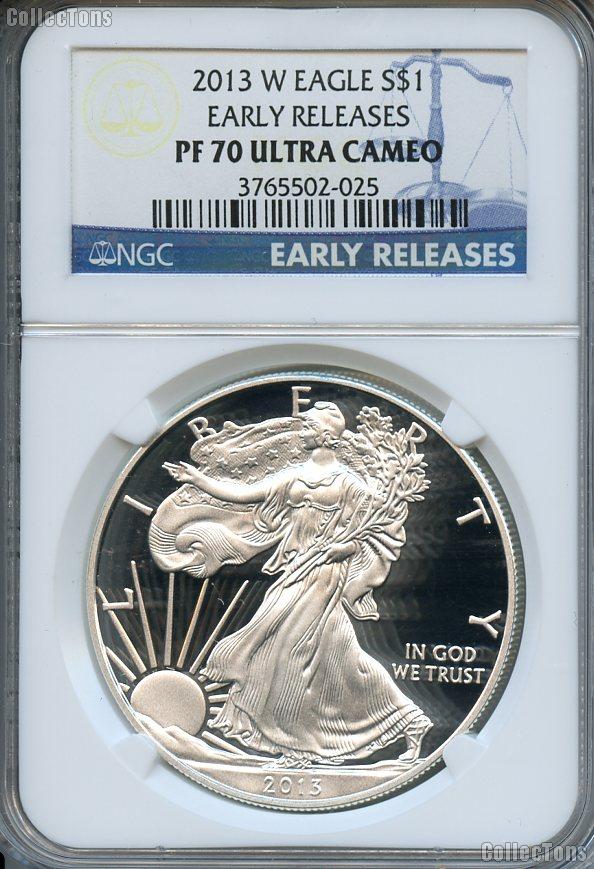 W American Silver Eagle Dollar Proof Early Releases In Ngc Pf