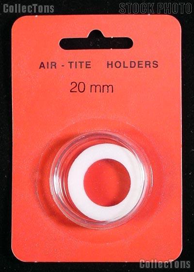 Air-Tite Coin Capsule "T" White Ring Coin Holder for 20mm Coins