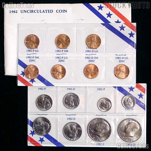 1982 Uncirculated Coin Set - 15 Coins