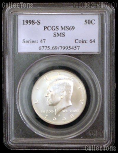 1998-S Matte Silver Kennedy Half Dollar PCGS MS 69 SMS