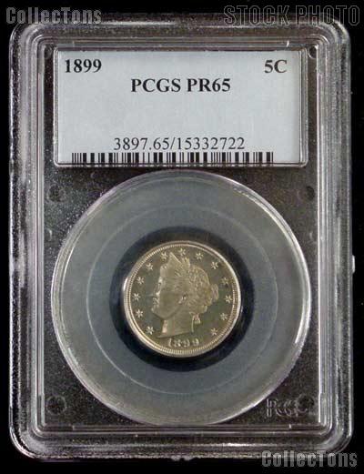 1899 Liberty Head V Nickel PROOF in PCGS PR 65