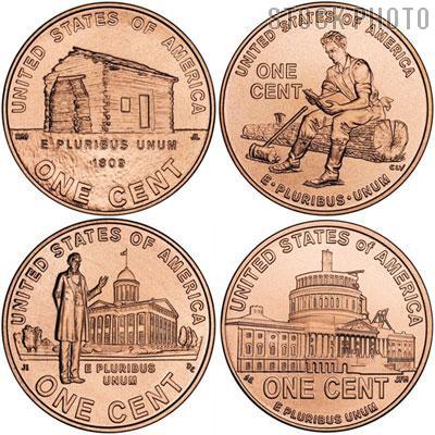 2009 Lincoln Bicentennial Penny Complete Set of BU Lincoln Cent $25 Bank Boxes of 50 Rolls Denver (D) in All 4 Designs (4 Boxes)