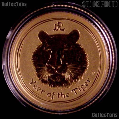 2010 Australian Lunar Year of the Tiger 1/10th oz. Gold Coin