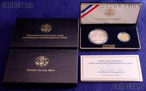 1996 Smithsonian Commemorative 2 Coin Proof Set With 5 Gold 8815