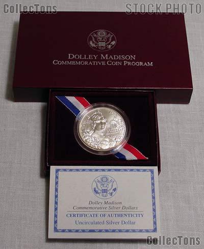 1999-P Dolley Madison Commemorative Uncirculated Silver Dollar