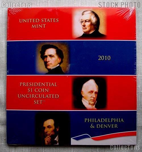 2010 Presidential Dollar Coin Uncirculated P & D Set 8 Coins - Sealed from US Mint