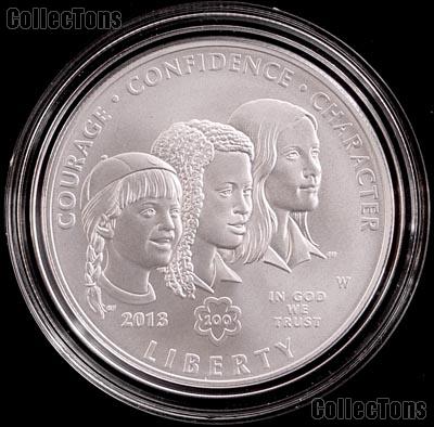 2013-W Girl Scouts of the USA Centennial Uncirculated (BU) Commemorative Silver Dollar Coin