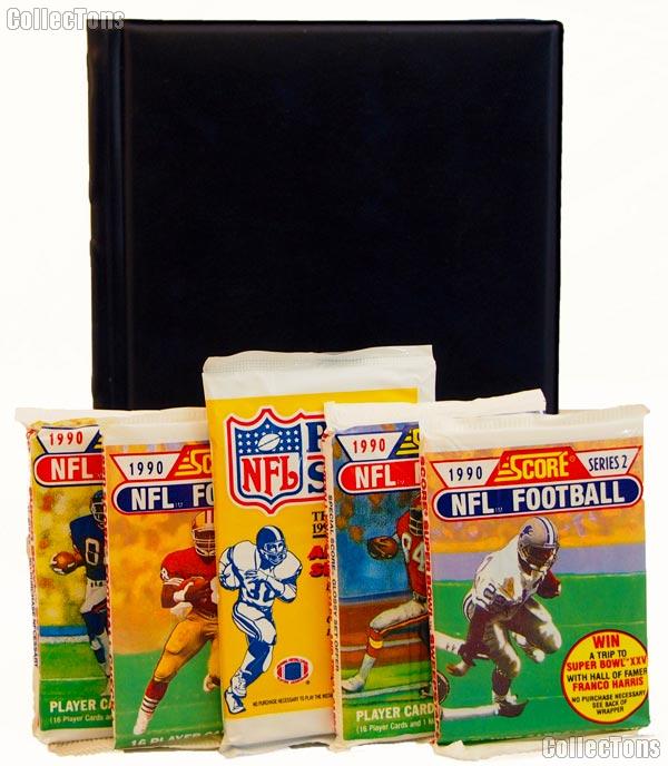 Football Card Collecting Starter Set / Kit NFL with 6 Football Card Packs & Album