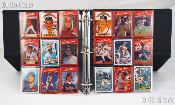 Sports Card Collecting Starter Set / Kit MLB, NFL, NBA, NHL with 12 Sports Card Packs, Display Binder, & Pages