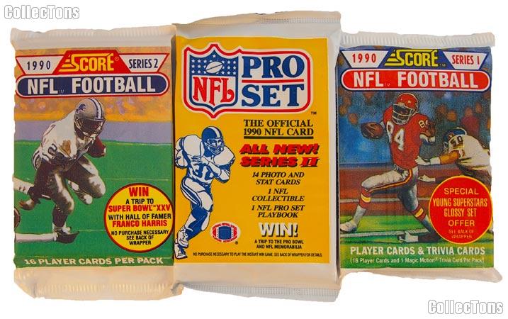 Football Cards NFL 3 Different Sealed Packs of Trading Cards