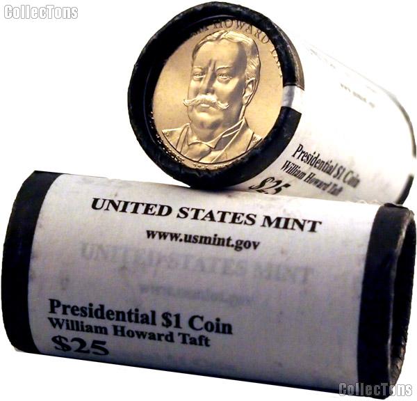 2013-P William Howard Taft Presidential Dollar Mint Roll GEM BU 2013 Taft Dollars