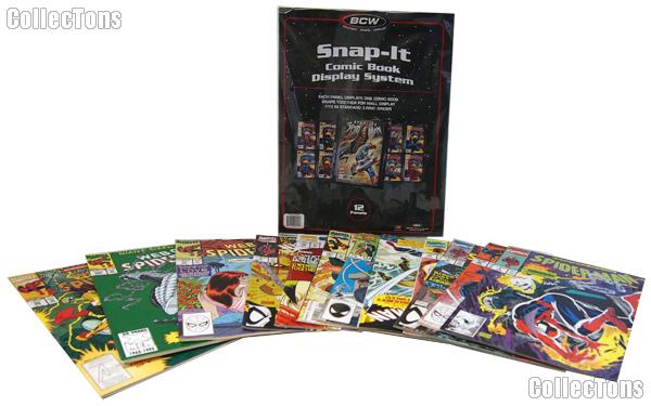 Spiderman Comic Book Set with Display Frames and Comics