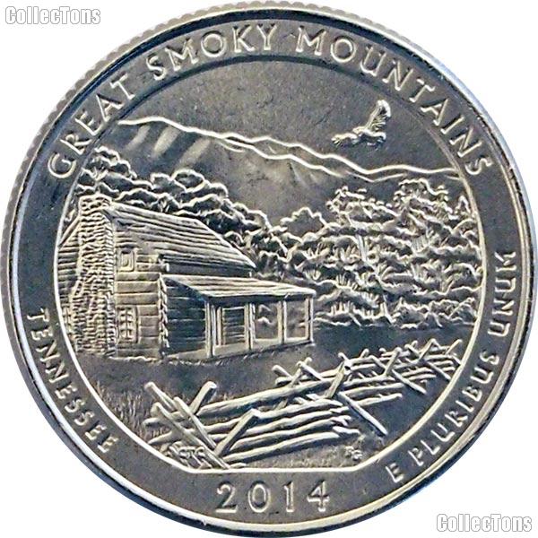 2014-S Tennessee Great Smoky Mountains National Park Quarter GEM BU ...