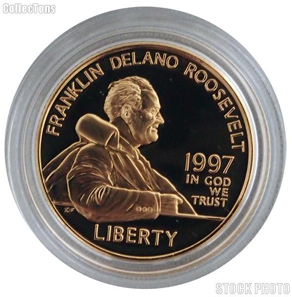 1997-W Franklin D. Roosevelt Memorial PROOF $5 Gold Commemorative Coin