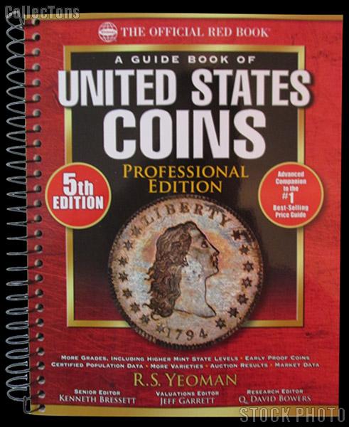 Official Red Book Professional Edition Guide Book of U.S. Coins 5th Edition Whitman - Large Spiral