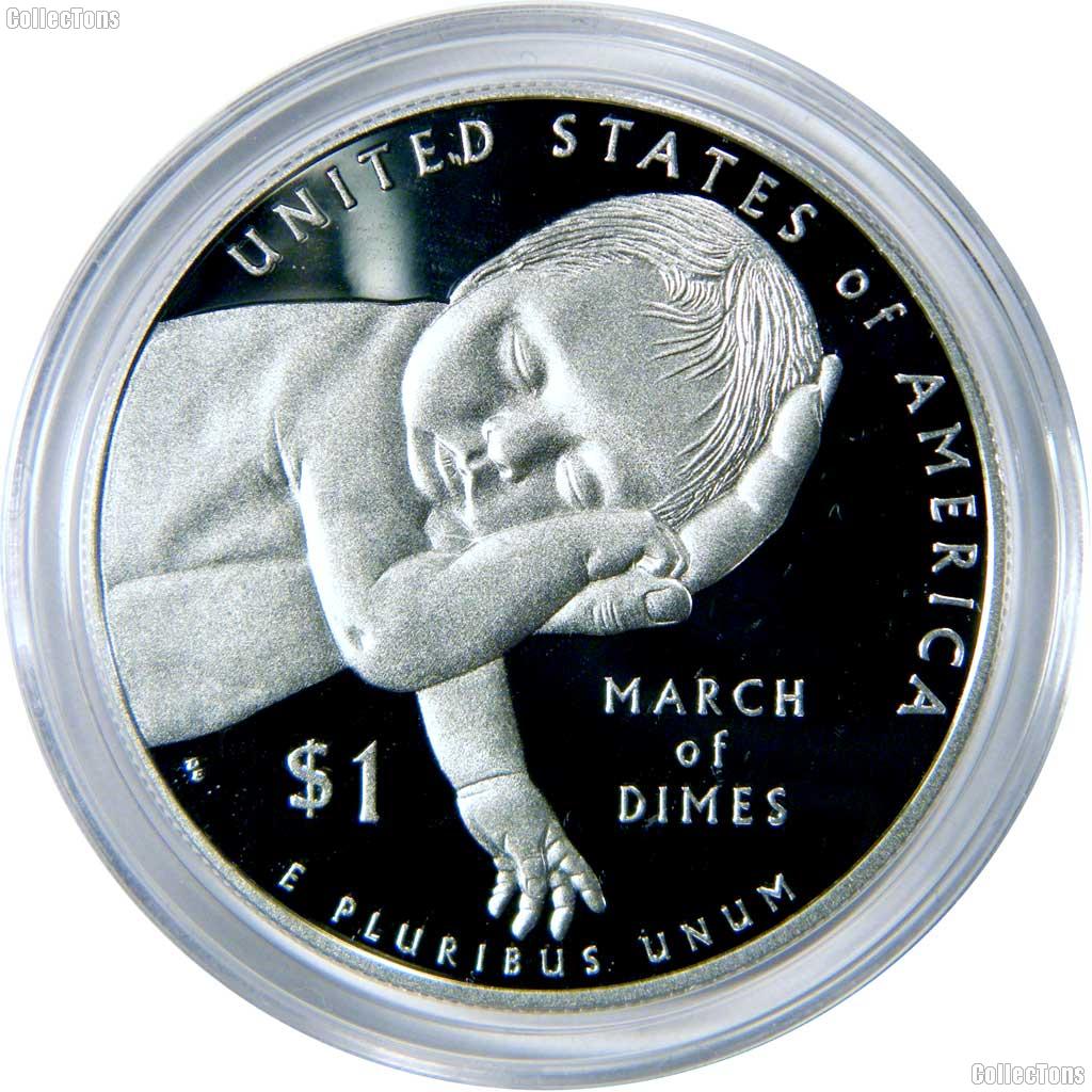 2015-W Proof March of Dimes Commemorative Silver Dollars