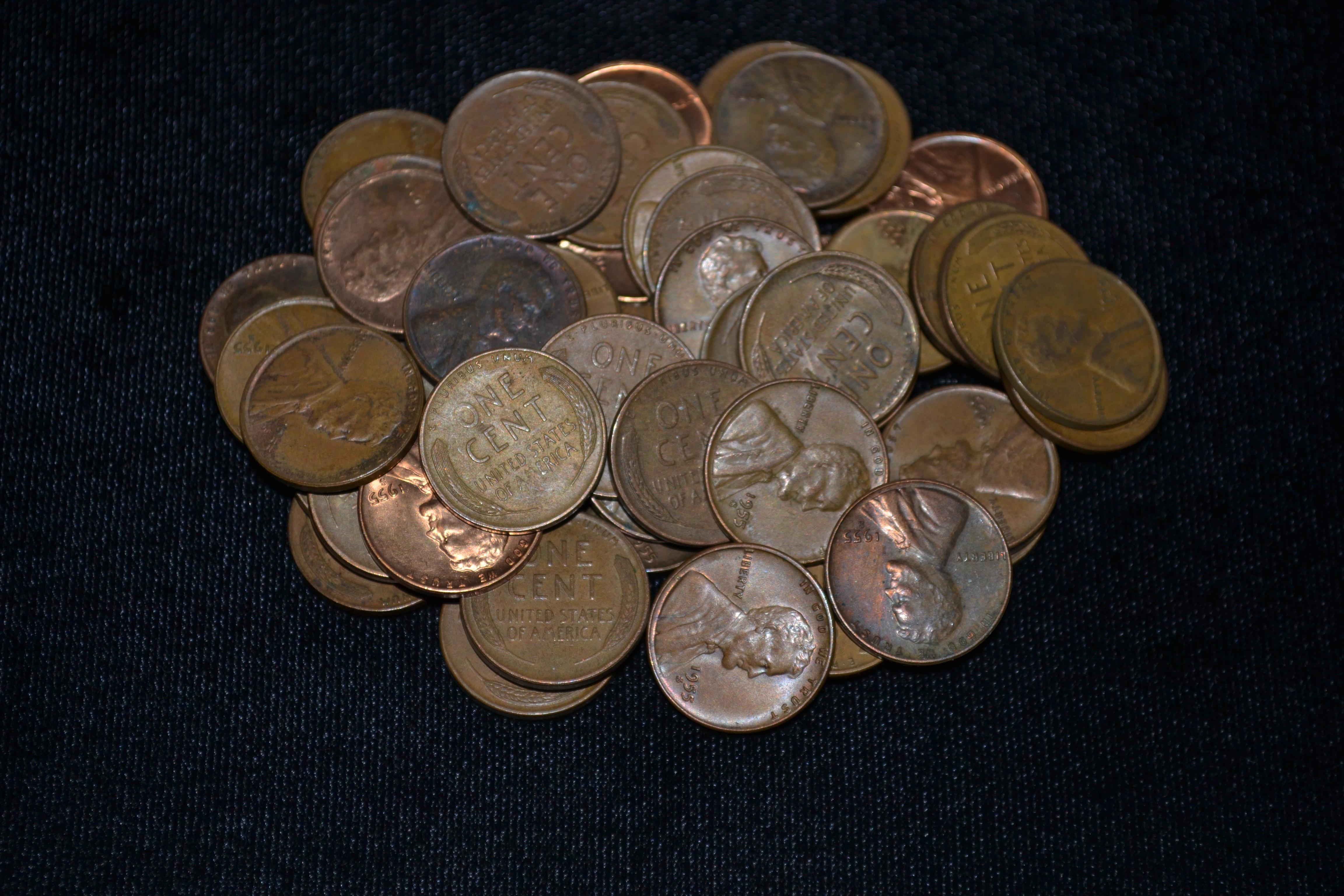 1955-S Lincoln Wheat Cent ROLL