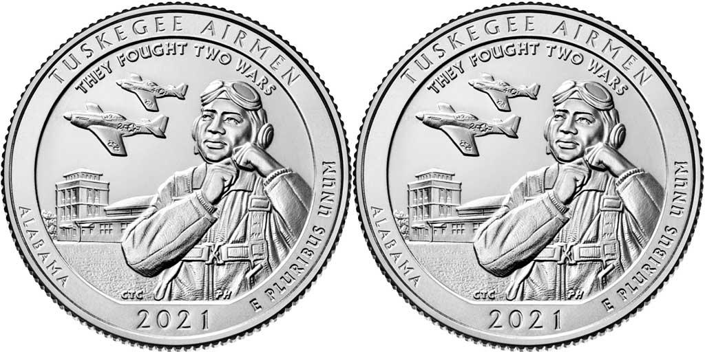 2021 P & D Alabama Tuskegee Airmen National Historic Site Quarters GEM BU America the Beautiful