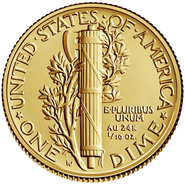 2016-W Mercury Dime Centennial GOLD Coin