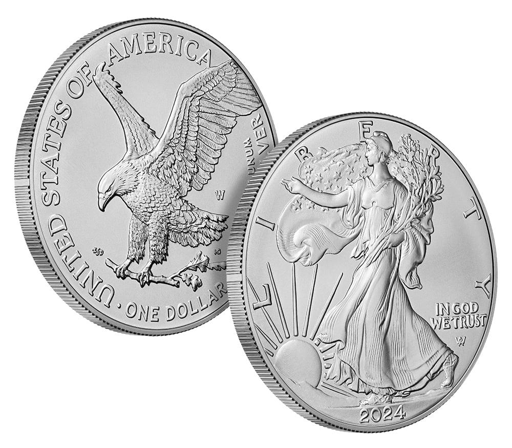 2024-W Burnished BU American Silver Eagle * 1oz Silver