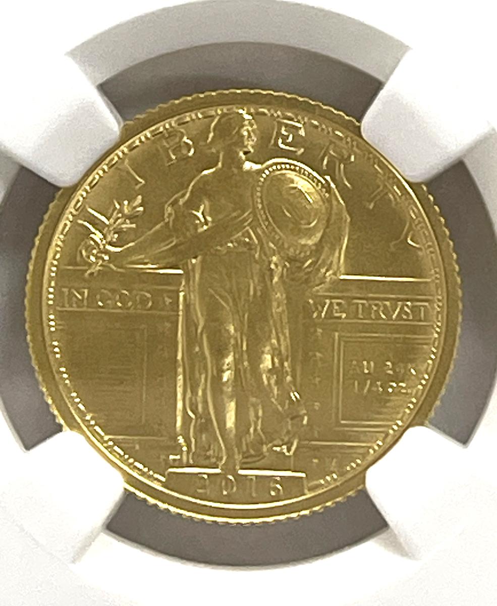 2016-W GOLD Standing Liberty Quarter in NGC SP 70