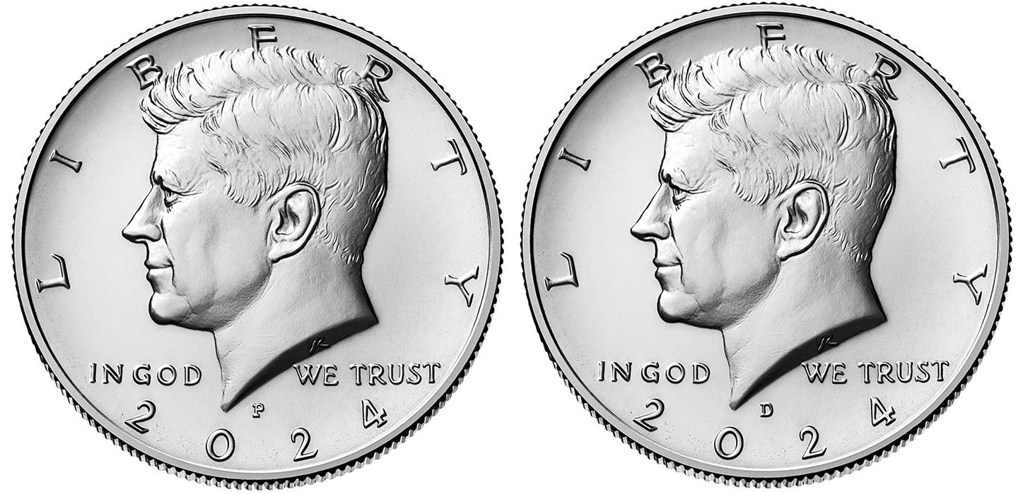 2024 P & D Kennedy Half Dollars GEM BU 2024 Kennedy Halves